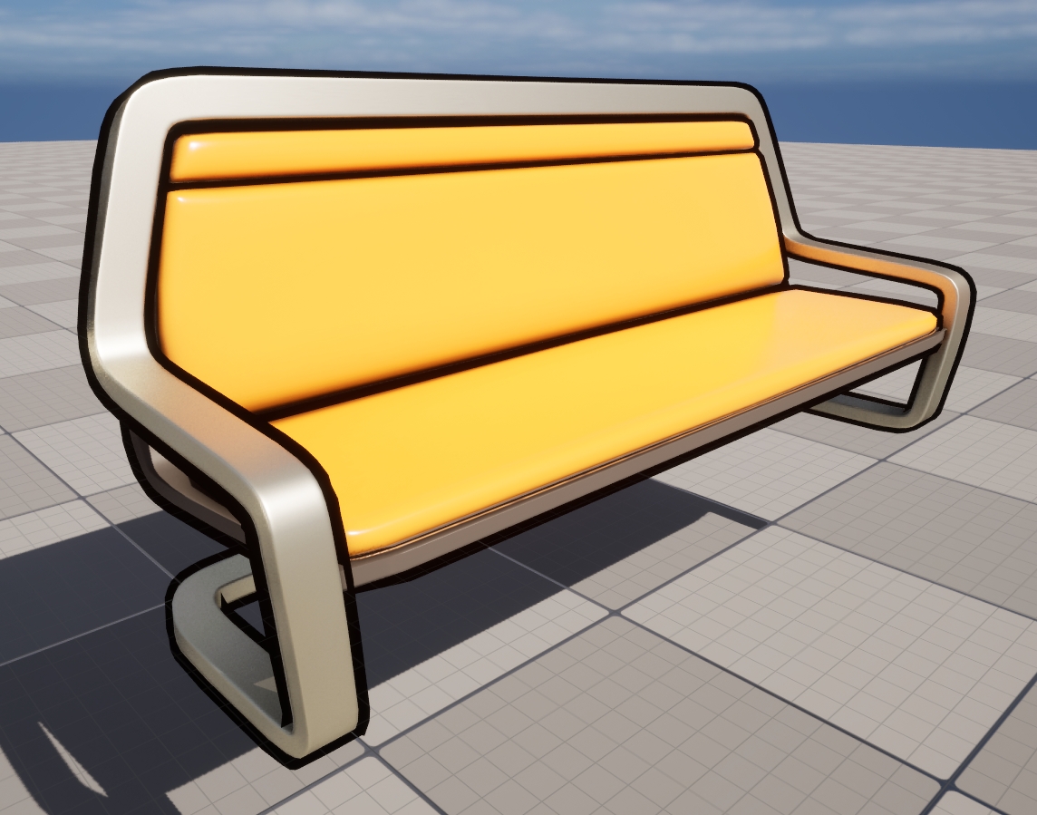 【UE5】一站式法线外扩描边